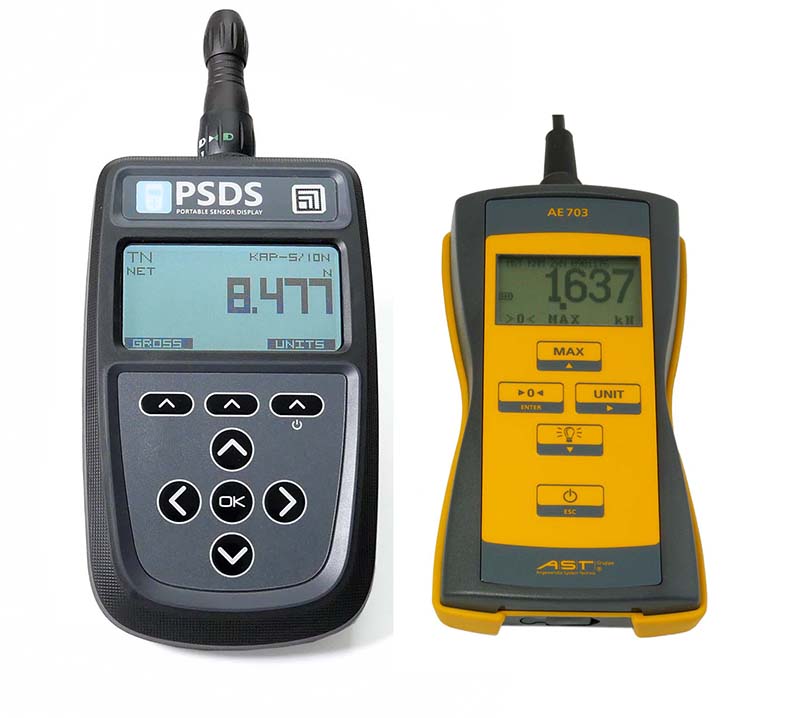 Vergleich der Handanzeigen AE 703 und PSDS